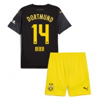 Borussia Dortmund Maximilian Beier #14 Replika babykläder Bortaställ Barn 2024-25 Kortärmad (+ korta byxor)